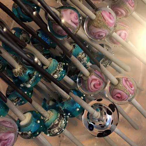 Soaking Beads on Mandrels